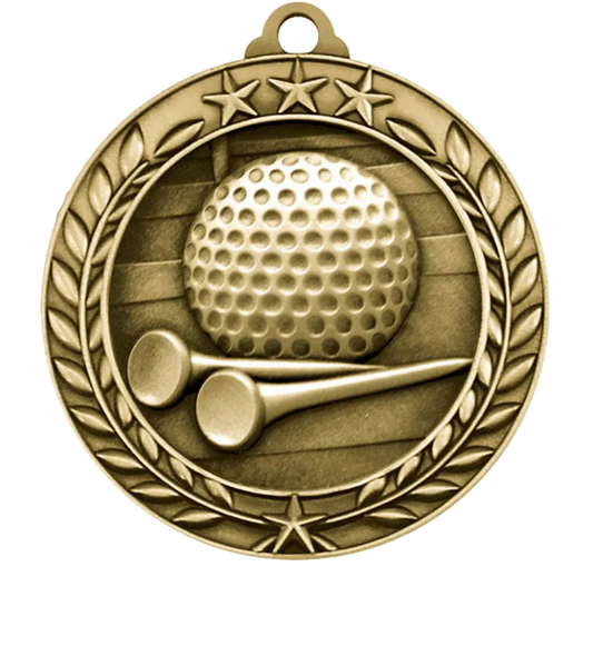 Large Star Golf Medal