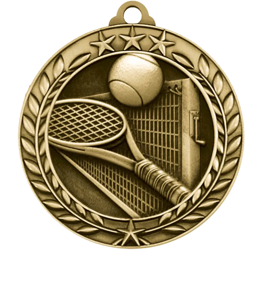 Large Star Tennis Medal