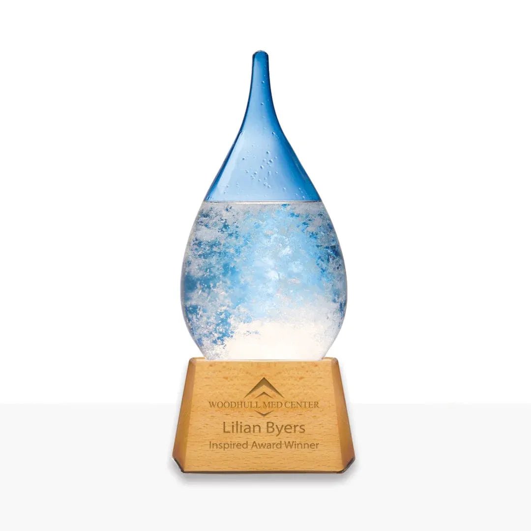 Light Up Storm Glass Teardrop Award - Customize Awards
