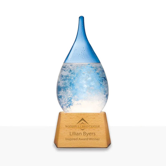 Light Up Storm Glass Teardrop Award - Customize Awards