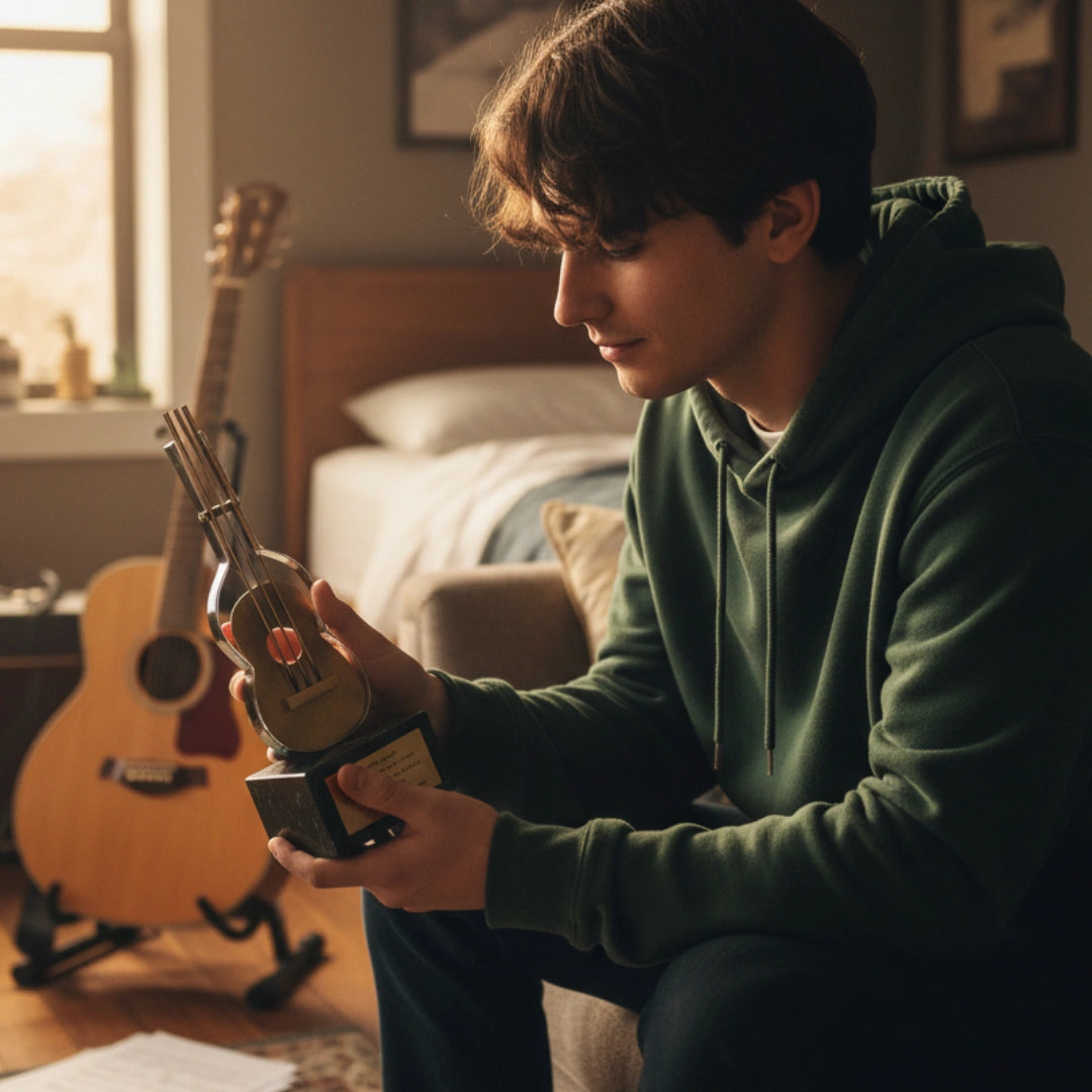 Guitar Handmade Metal Trophy