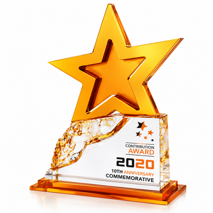 Starcrest Radiance | Acrylic Thanksgiving Star Appreciation Award