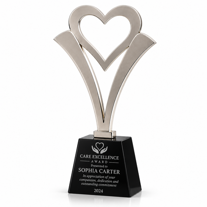 Silverheart Grace | Silver Metal Thanksgiving Appreciation Trophy