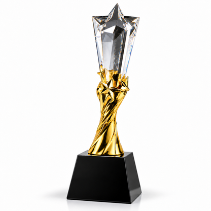 Thankful Star | Gold Crystal Thanksgiving Day Appreciation Award