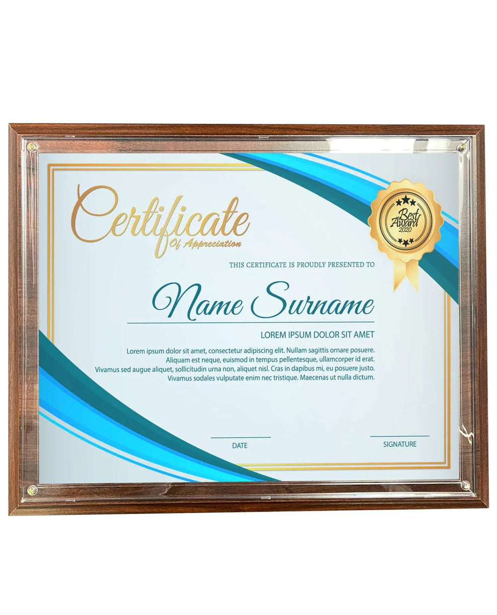 Premium Certificate | Elegant Certificate Plaque for Academic and Professional Achievement