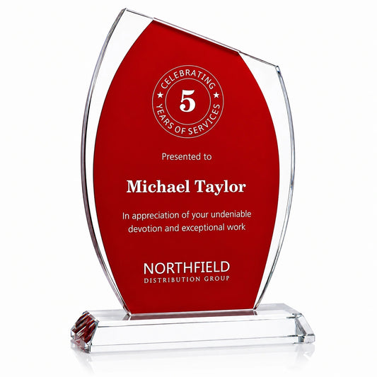 Crest Crystal | Years of Service Recognition Award