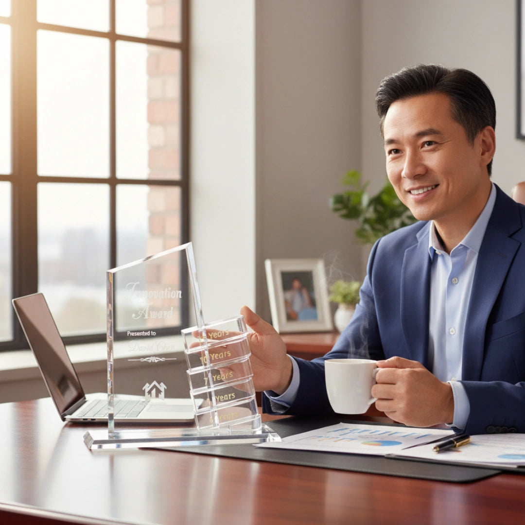 Crystal Progression Slant plaque