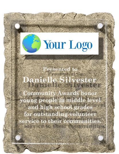 Stone Resin Floating Acrylic Plaque - Customize Awards