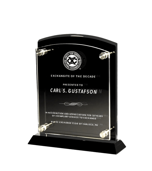 UV Color Printed Freestanding Floating Acrylic Plaque - Customize Awards