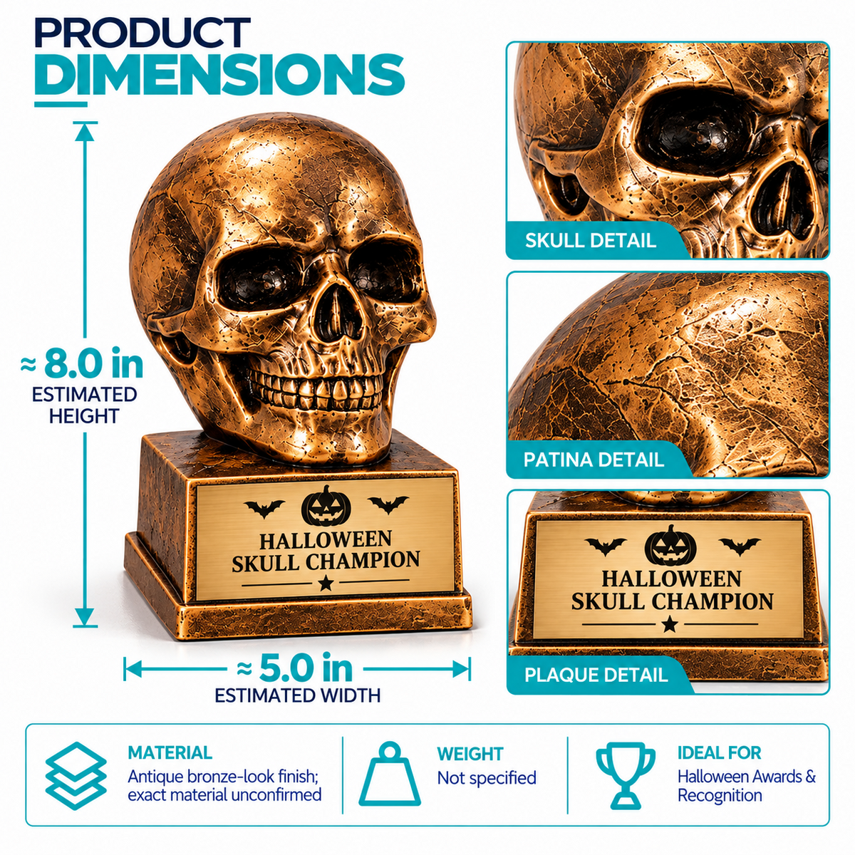 Grim Reaper | Customized Halloween Skull Champion Trophy