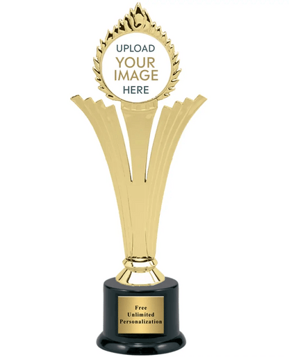 Victory Tower Custom Insert Trophy – Tall Personalized Award with Free Engraving - Customize Awards