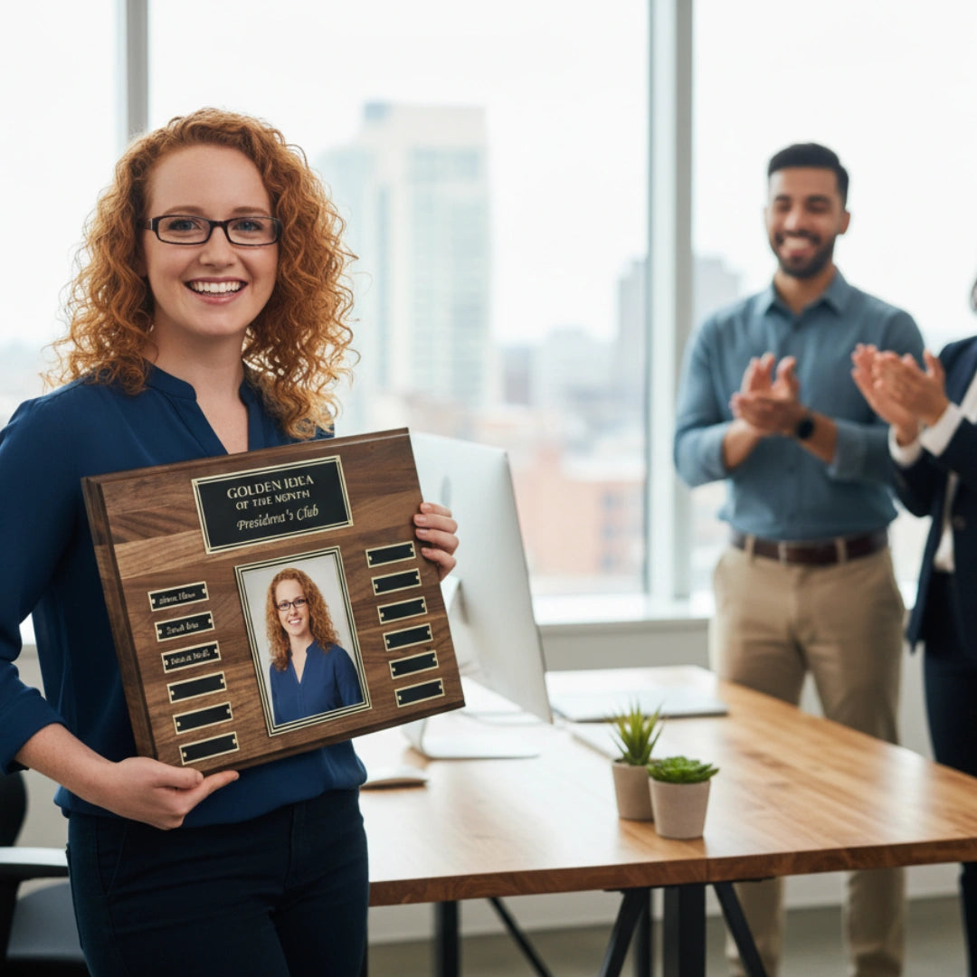 Walnut Legacy Portrait Plaque