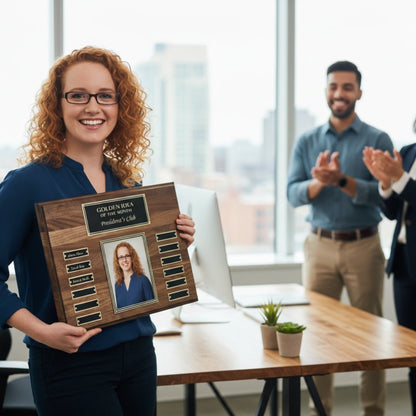 Walnut Legacy Portrait Plaque