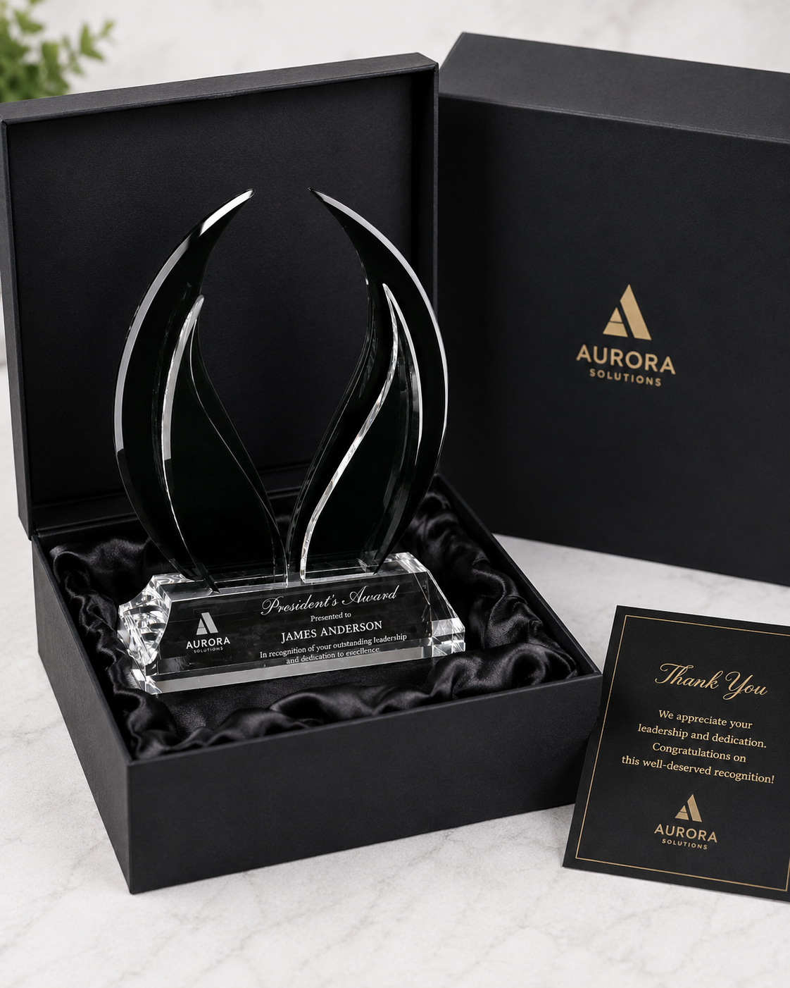 Wings of Peace Crystal Award Trophy